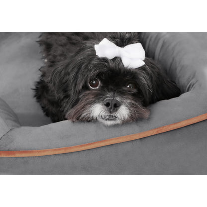 Wyatt Large to Extra Large Wooden Pet Bed with Mattress - Greenguard Gold Certified for Ultimate Comfort